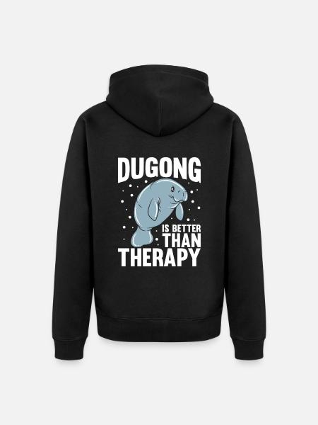 Dugong Manatees Manatee - Unisex Premium Organic Zip Hoodie - black