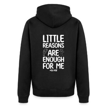 Au Pair Mädchen Kindergarten Nanny - Unisex Premium Bio Zip Hoodie - Schwarz - Hinten - Nico (187cm)