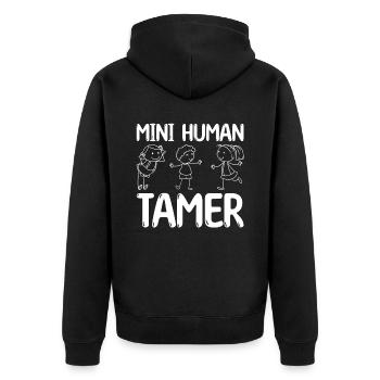 Au Pair Mädchen Kindergarten Nanny - Unisex Premium Bio Zip Hoodie - Schwarz - Hinten - Nico (187cm)
