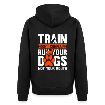 Dresseur de chiens École de chiens Sports canins - Veste à capuche bio Premium Unisexe - noir - Dos - Nico (187cm)