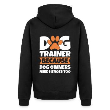 Dresseur de chiens École de chiens Sports canins - Veste à capuche bio Premium Unisexe - noir - Dos - Nico (187cm)