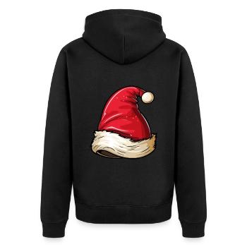 Chapeau de Père Noël chapeau - Veste à capuche bio Premium Unisexe - noir - Dos - Nico (187cm)