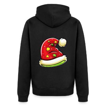 Bonnet de Noël bonnet de Noël - Veste à capuche bio Premium Unisexe - noir - Dos - Nico (187cm)