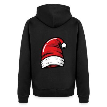Chapeau de Noël Bonnet de Noël - Veste à capuche bio Premium Unisexe - noir - Dos - Nico (187cm)