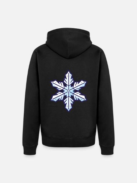 Snowflake Icon Winter - Unisex Premium Organic Zip Hoodie - black