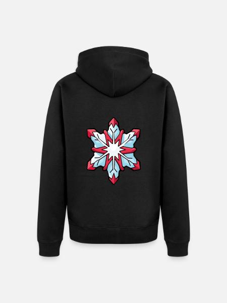 Schneeflocke Winter Schnee - Unisex Premium Bio Zip Hoodie - Schwarz