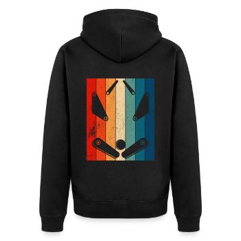 Pinball Machine Pinball Machine - Unisex Premium Organic Zip Hoodie - black - Back - Nico (187cm)