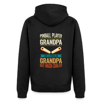 Pinball Machine Pinball Machine - Unisex Premium Organic Zip Hoodie - black - Back - Nico (187cm)