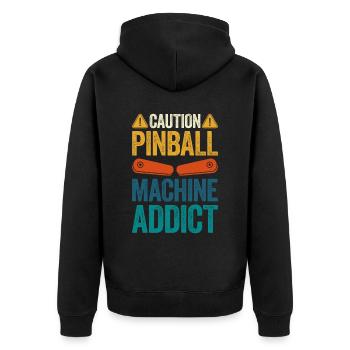 Pinball Machine Pinball Machine - Unisex Premium Organic Zip Hoodie - black - Back - Nico (187cm)
