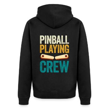 Pinball Machine Pinball Machine - Unisex Premium Organic Zip Hoodie - black - Back - Nico (187cm)