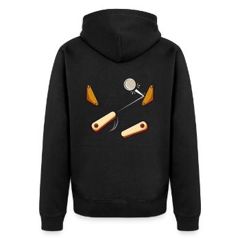 Pinball Machine Pinball Machine - Unisex Premium Organic Zip Hoodie - black - Back - Nico (187cm)