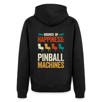 Pinball Machine Pinball Machine - Unisex Premium Organic Zip Hoodie - black - Back - Nico (187cm)