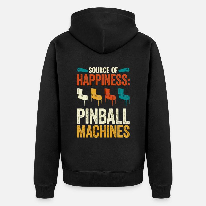 Pinball Machine Pinball Machine - Veste à capuche bio Premium Unisexe - noir