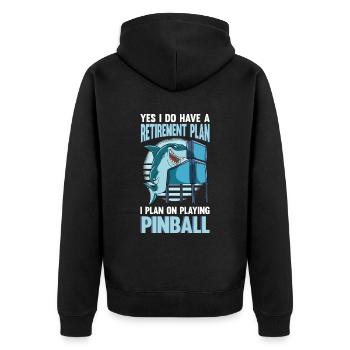 Pinball Machine Pinball Machine - Unisex Premium Organic Zip Hoodie - black - Back - Nico (187cm)