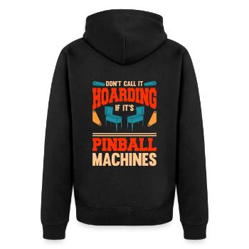 Pinball Machine Pinball Machine - Unisex Premium Organic Zip Hoodie - black - Back - Nico (187cm)