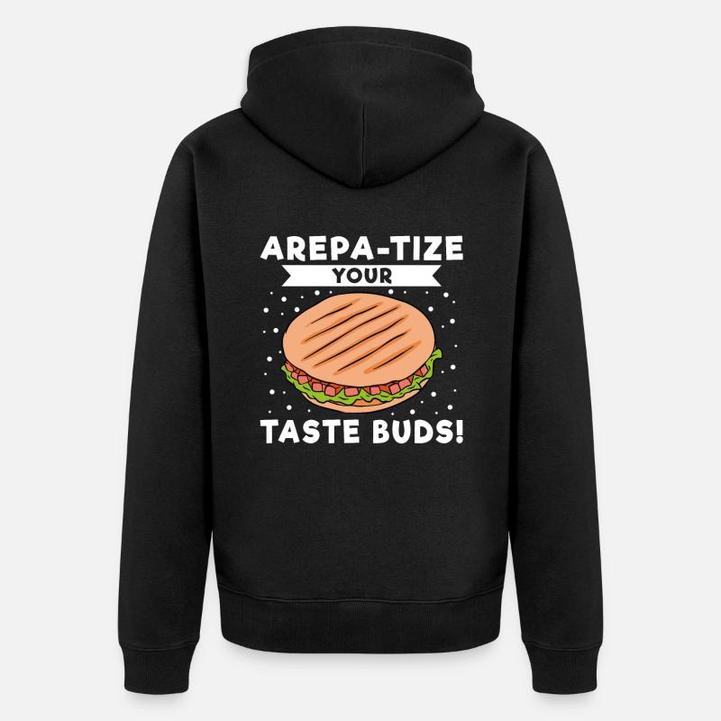 Arepa-tize vos papilles - Veste à capuche bio Premium Unisexe - noir