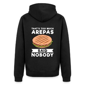 C’en est trop, dit Arepas, dit personne - Veste à capuche bio Premium Unisexe - noir - Dos - Nico (187cm)