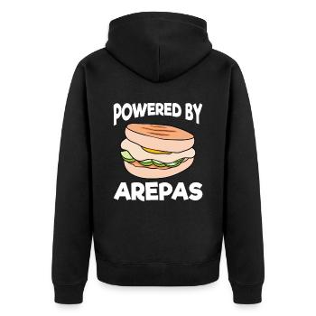 Propulsé par Arepas - Veste à capuche bio Premium Unisexe - noir - Dos - Nico (187cm)