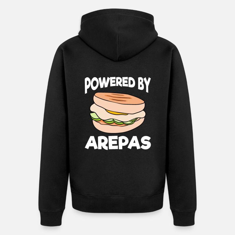 Propulsé par Arepas - Veste à capuche bio Premium Unisexe - noir