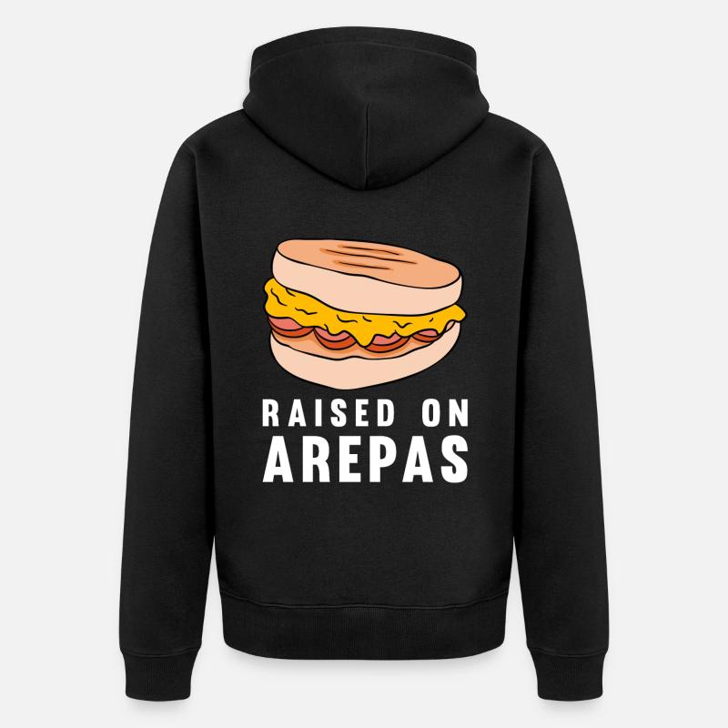 Élevé sur Arepas - Veste à capuche bio Premium Unisexe - noir