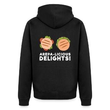 Drôle d’Arepas - Veste à capuche bio Premium Unisexe - noir - Dos - Nico (187cm)