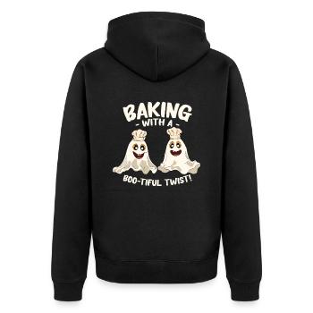 Boulanger Halloween Cadeaux Confiseur - Veste à capuche bio Premium Unisexe - noir - Dos - Nico (187cm)
