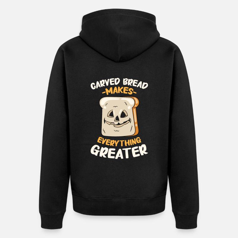 Bäcker Halloween Geschenke Konditor - Unisex Premium Bio Zip Hoodie - Schwarz