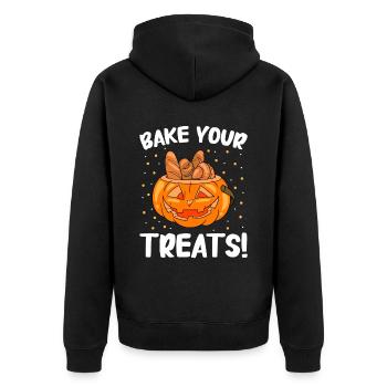 Boulanger Cadeaux d’Halloween Chef pâtissier - Veste à capuche bio Premium Unisexe - noir - Dos - Nico (187cm)