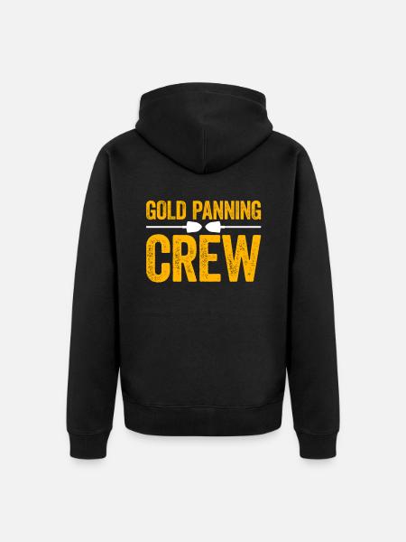 Gold Panning Gold Search - Unisex Premium Organic Zip Hoodie - black