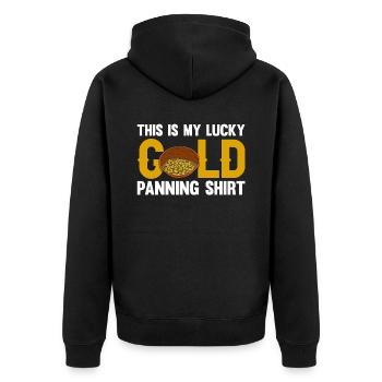 Orpaillage Recherche d’or - Veste à capuche bio Premium Unisexe - noir - Dos - Nico (187cm)