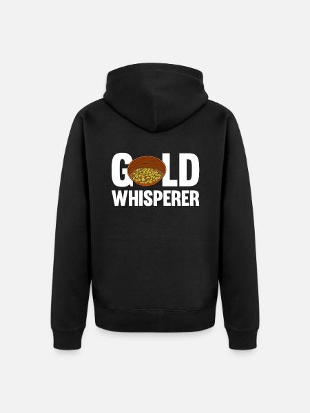 Gold Panning Gold Search - Unisex Premium Organic Zip Hoodie - black