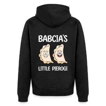 Pierogi Recipe Polish Pierogi - Unisex Premium Organic Zip Hoodie - black - Back - Nico (187cm)
