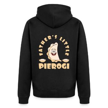 Pierogi Recipe Polish Pierogi - Unisex Premium Organic Zip Hoodie - black - Back - Nico (187cm)