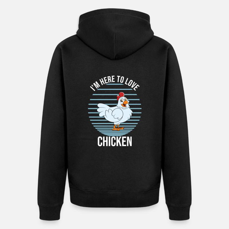 Drôle De Poulet Dire Poulet - Veste à capuche bio Premium Unisexe - noir