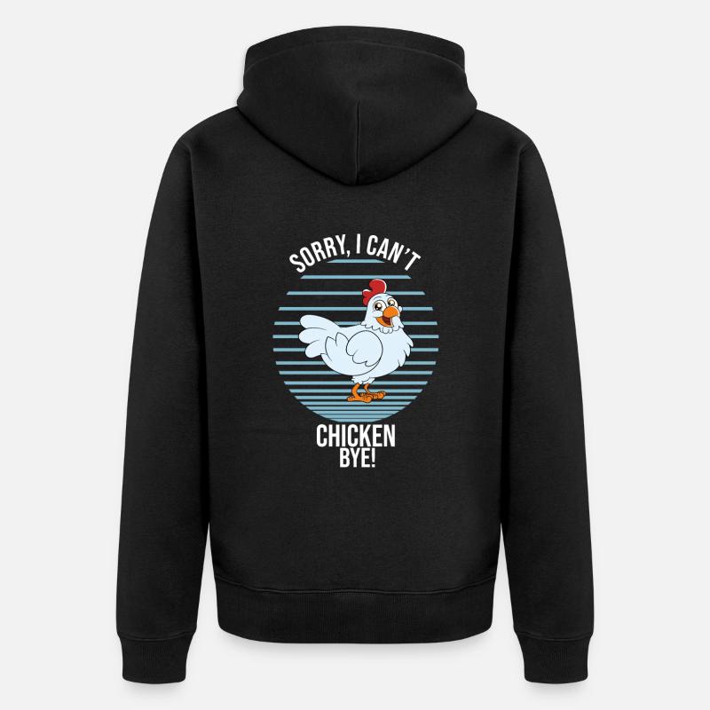Drôle De Poulet Dire Poulet - Veste à capuche bio Premium Unisexe - noir