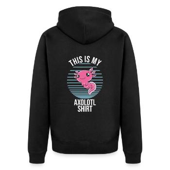 Axolotl drôle Axolotl mignon - Veste à capuche bio Premium Unisexe - noir - Dos - Nico (187cm)