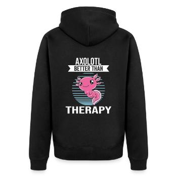 Axolotl drôle Axolotl mignon - Veste à capuche bio Premium Unisexe - noir - Dos - Nico (187cm)