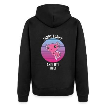 Axolotl drôle Axolotl mignon - Veste à capuche bio Premium Unisexe - noir - Dos - Nico (187cm)