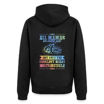 Meilleure moto de maman - Veste à capuche bio Premium Unisexe - noir - Dos - Nico (187cm)