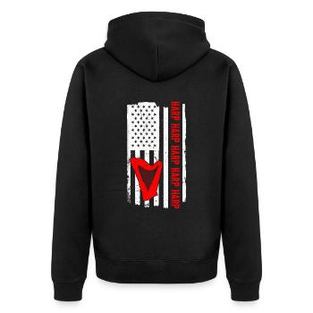 Harfenspieler Harfe Musik Harfenist - Unisex Premium Bio Zip Hoodie - Schwarz - Hinten - Nico (187cm)