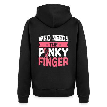 Harfenspieler Harfe Musik Harfenist - Unisex Premium Bio Zip Hoodie - Schwarz - Hinten - Nico (187cm)