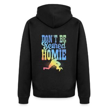Mma Mixed matrial arts - Unisex Premium Organic Zip Hoodie - black - Back - Nico (187cm)