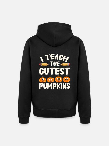 Lustige Lehrer Halloween Geschenke - Unisex Premium Bio Zip Hoodie - Schwarz
