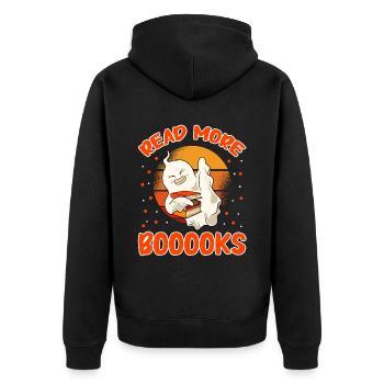 Lustige Lehrer Halloween Geschenke - Unisex Premium Bio Zip Hoodie - Schwarz - Hinten - Nico (187cm)
