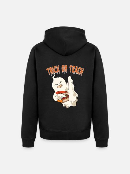 Funny Teacher Halloween Gifts - Unisex Premium Organic Zip Hoodie - black