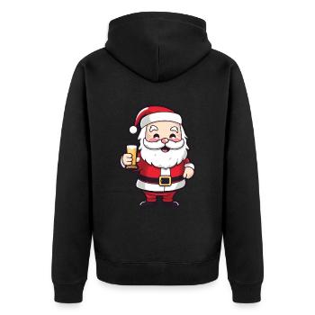 Père Noël à boire bande dessinée Noël - Veste à capuche bio Premium Unisexe - noir - Dos - Nico (187cm)