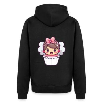 Pâtisserie Fée Fée Pâtisserie Gâteau - Veste à capuche bio Premium Unisexe - noir - Dos - Nico (187cm)