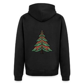 Arbre de Noël Noël - Veste à capuche bio Premium Unisexe - noir - Dos - Nico (187cm)