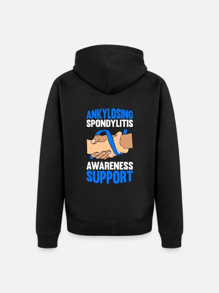 Ankylosing spondylitis, ankylosing spondylitis - Unisex Premium Organic Zip Hoodie - black
