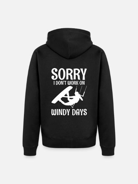 Kiteboarding Kitesurfer Kitesurfing Kiteboarder - Unisex Premium Organic Zip Hoodie - black
